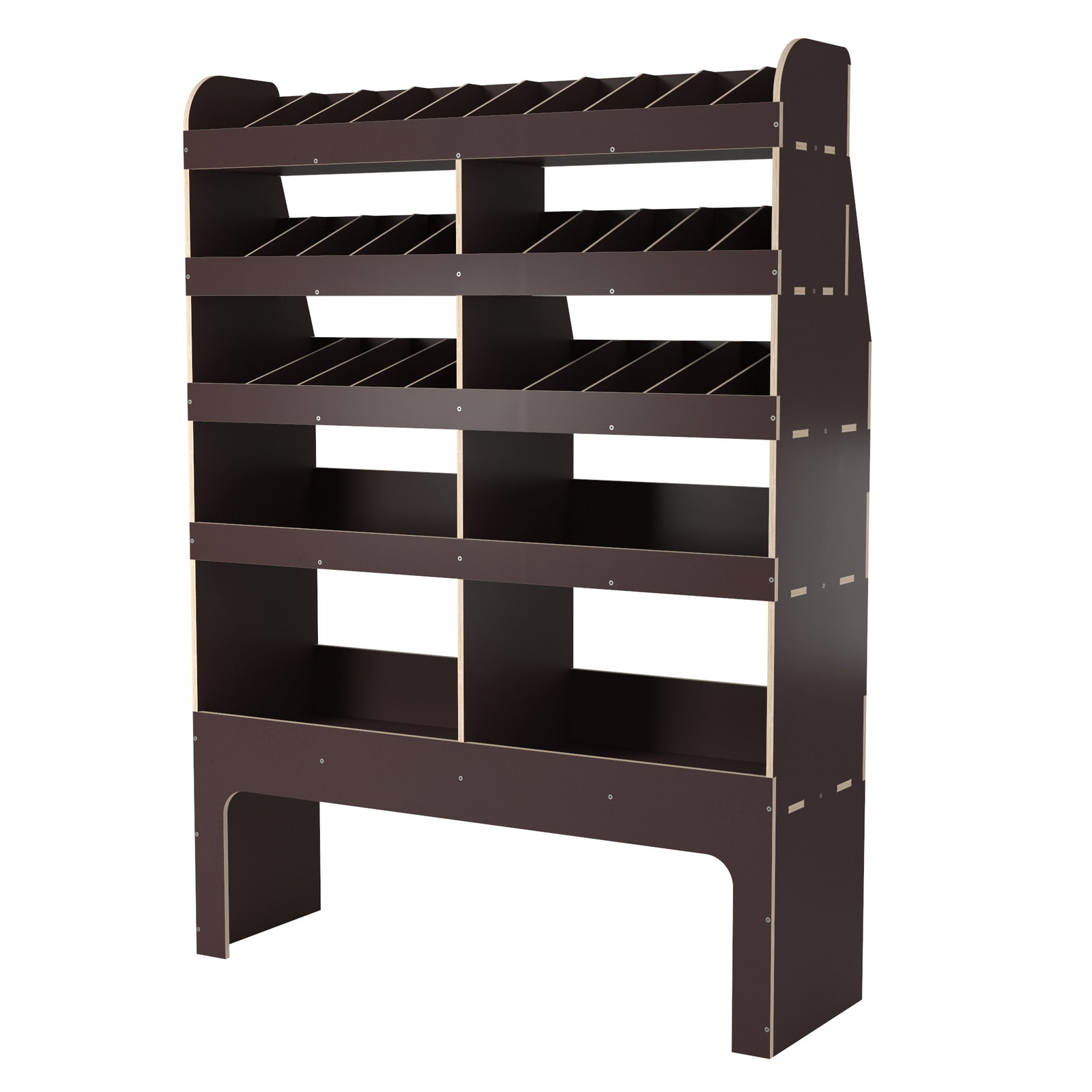 Regał drewniany Fiat Ducato 2006+ H2/H3 L1/L2/L3/L4 | Lewa strona | 1200x380x1650 mm | 5 półki | VRL-2