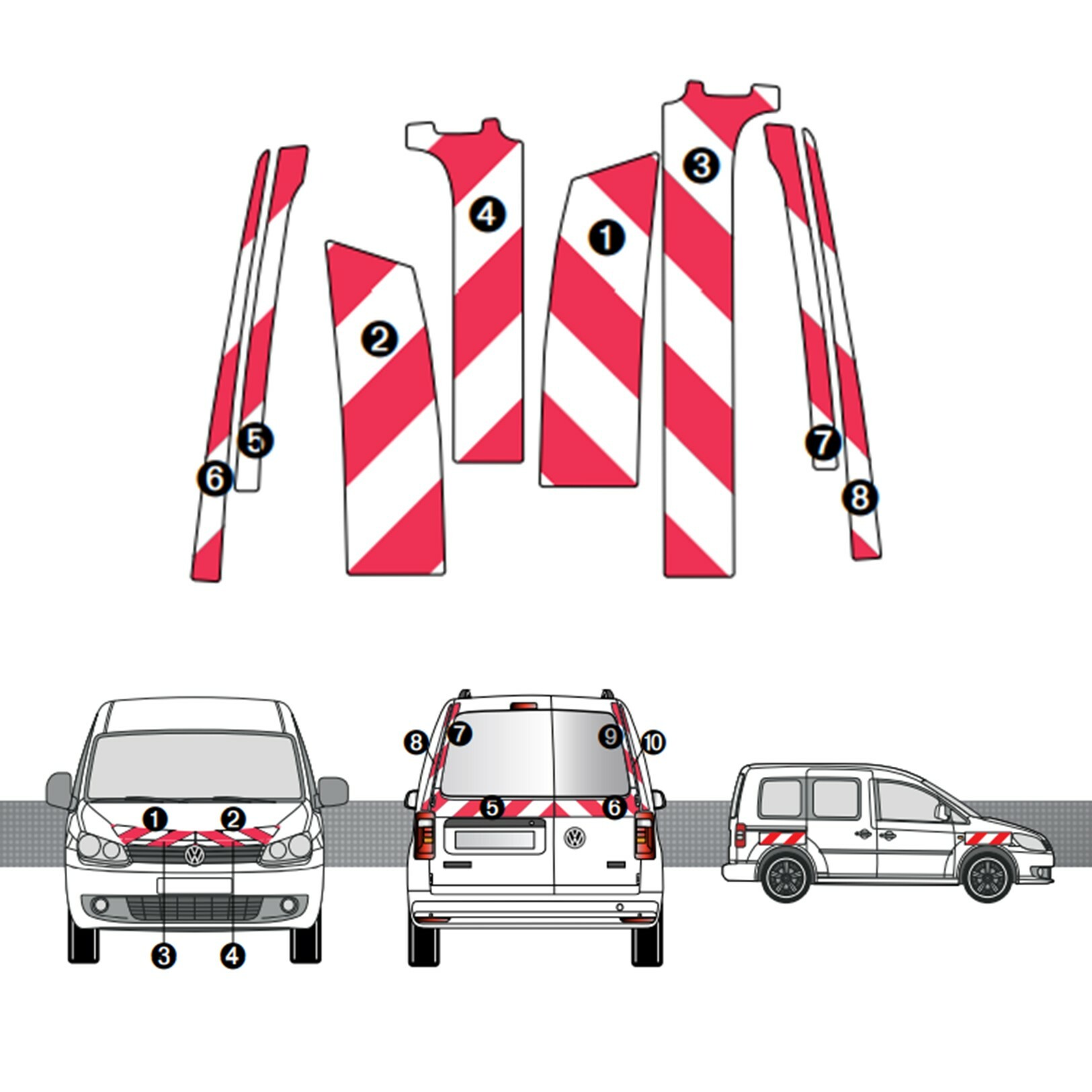 Kit de balisage pour Volkswagen Caddy