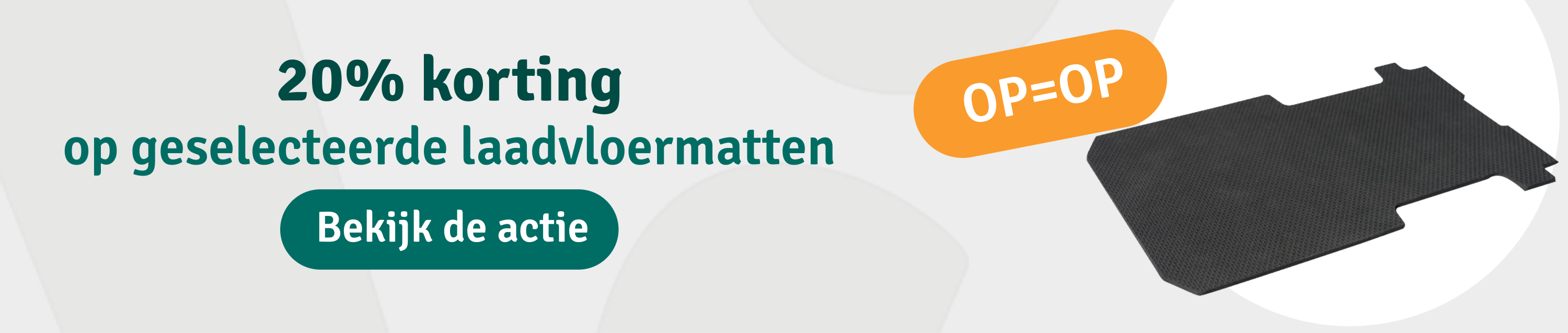 Korting op geselecteerde laadvloermatten Laadvloermatten met 20% korting