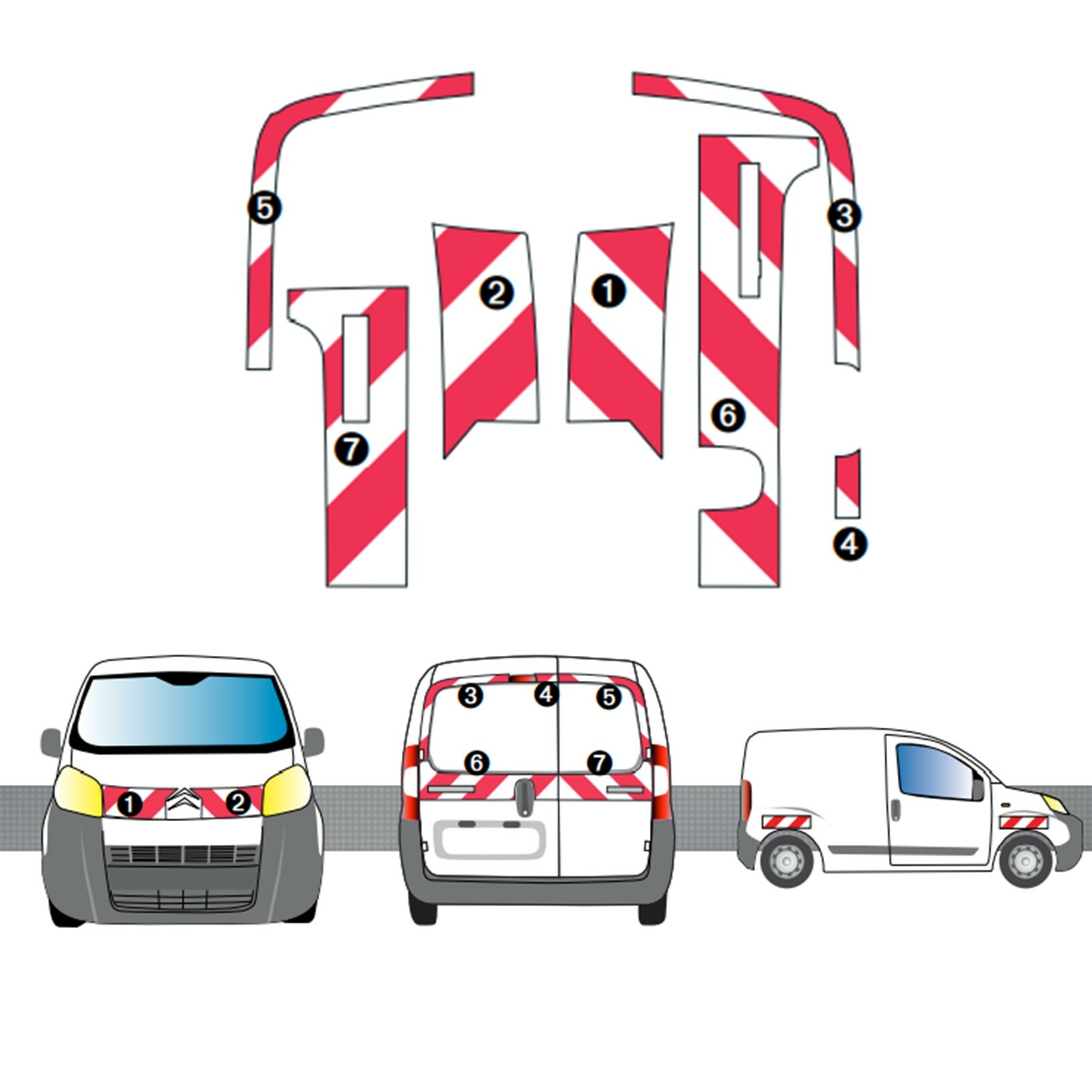 Kit de balisage pour Citroen Nemo