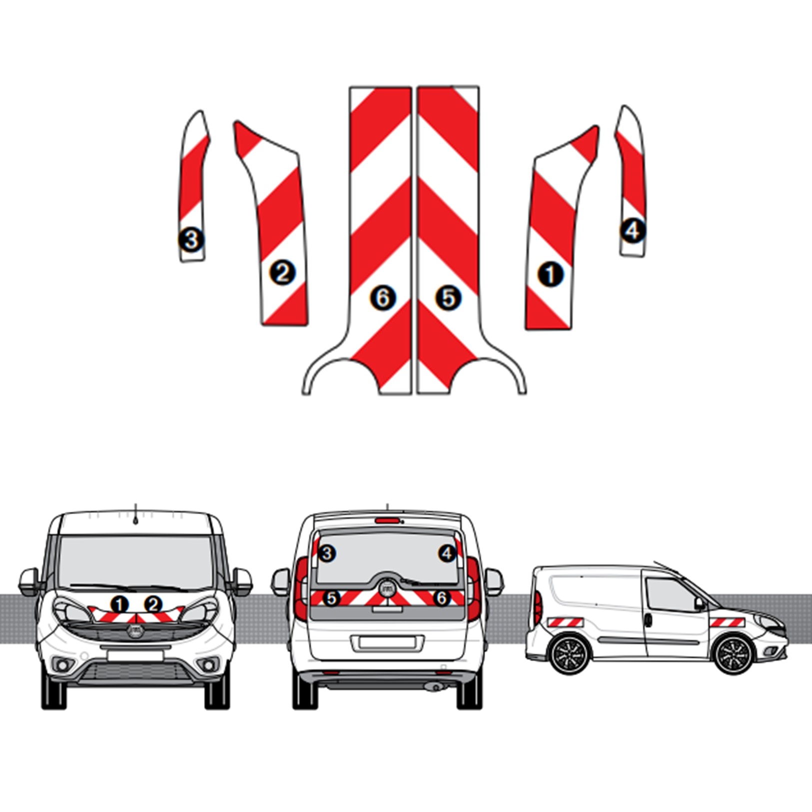 Kit de balisage pour Fiat Doblo