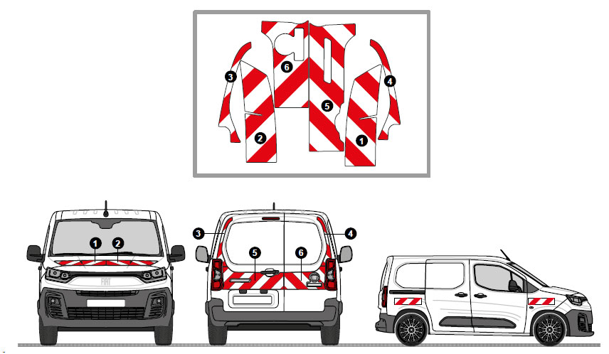 Kit de balisage pour Fiat Doblo 2022+