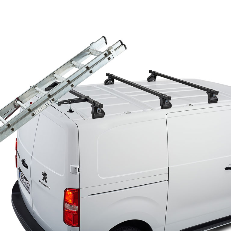 Rouleau de chargement barres de toit noir en acier Toyota Proace 2016+ | Cruz