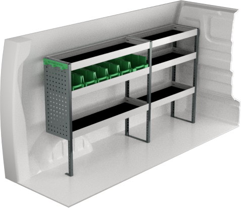 Fahrzeugeinrichtung Fiat Scudo 2022+ Premium Line | Fahrzeuglänge 4956 mm | 1785x300x1000 mm | 3 Regalböden