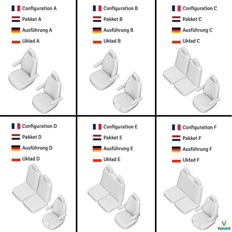 Housses de siège (simili cuir) - MAN TGE 2017+ 