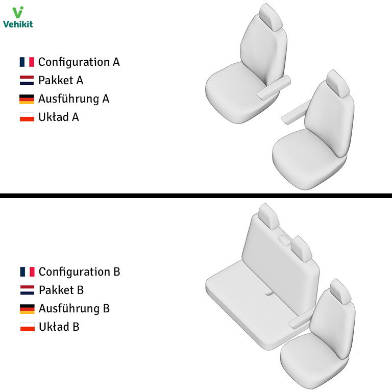 Sitzbezüge für Mercedes Vito 2014+ | Kunstleder