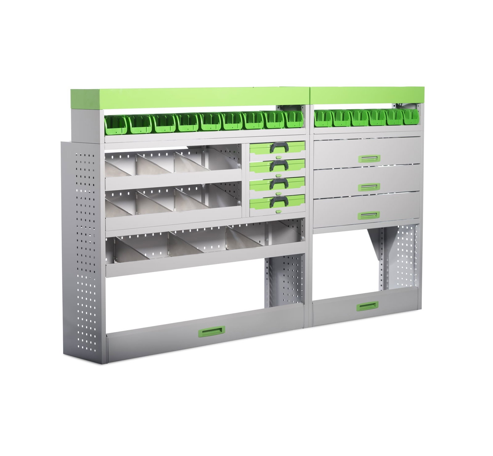 Bedrijfswageninrichting Mercedes Sprinter 2018+ L2, L3 & L4 - Uitgebreid links