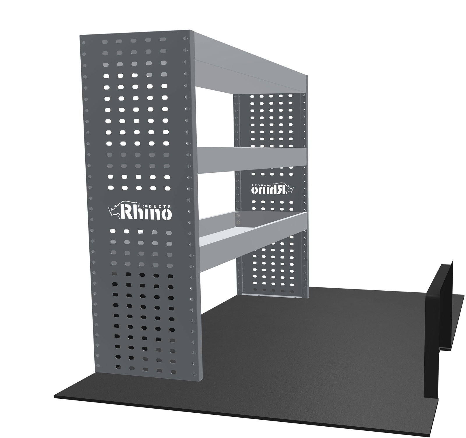 Rhino MR4 Pakiet Basic | Nissan Townstar Electric Van 2022+ L1 | Strona kierowcy | Metalowe regały do busa
