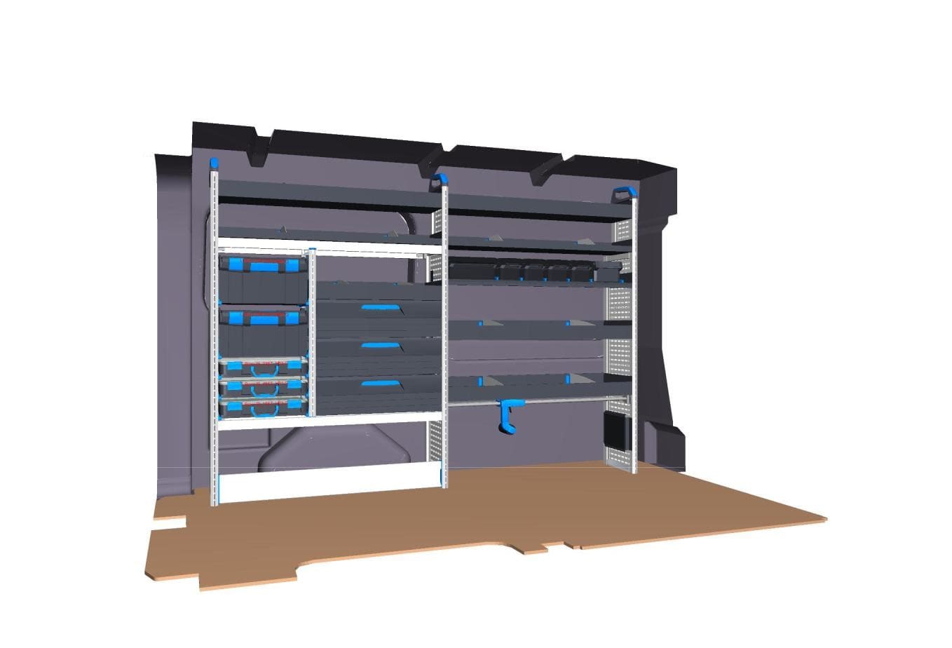 Sortimo Globelyst 4 - Ford Transit 2014+ - Uitgebreid links