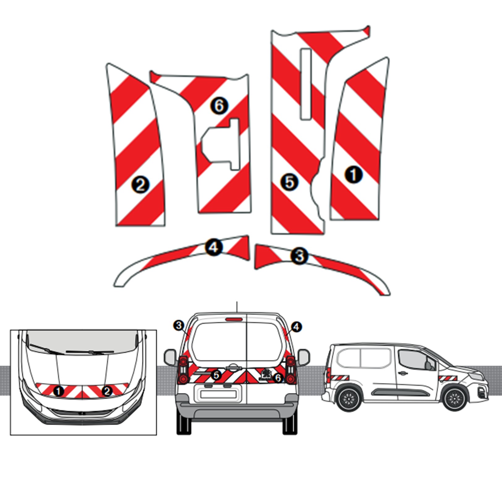 Kit de balisage pour Peugeot Partner