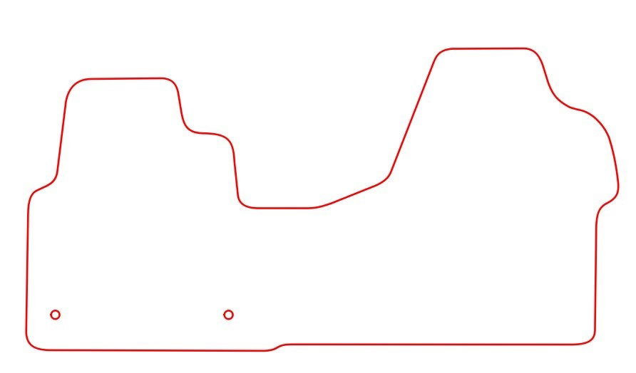 Schwarze Nadelfilz Fußmatten Set passgenau für den Toyota Proace 2016+