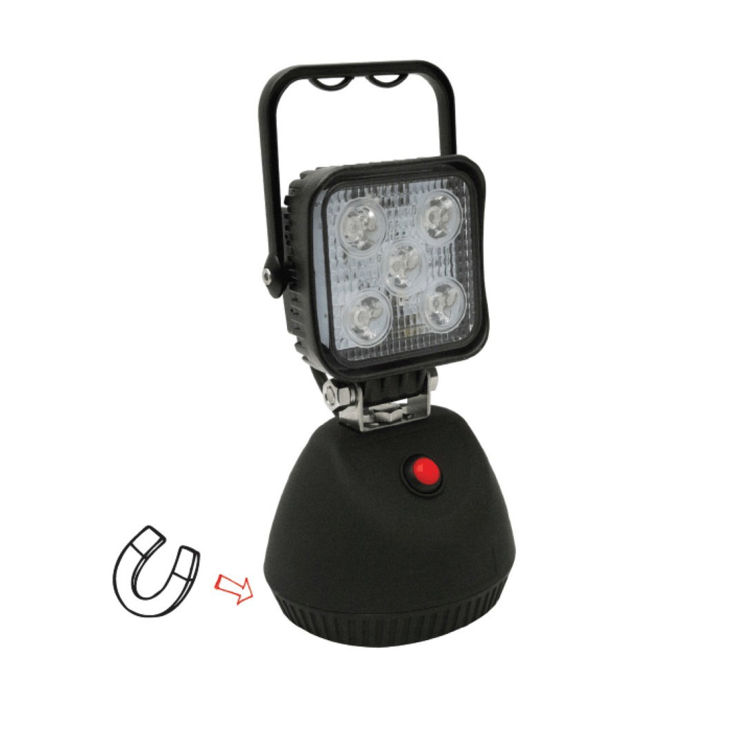 Lampe de travail à LED, rechargeable - support magnétique