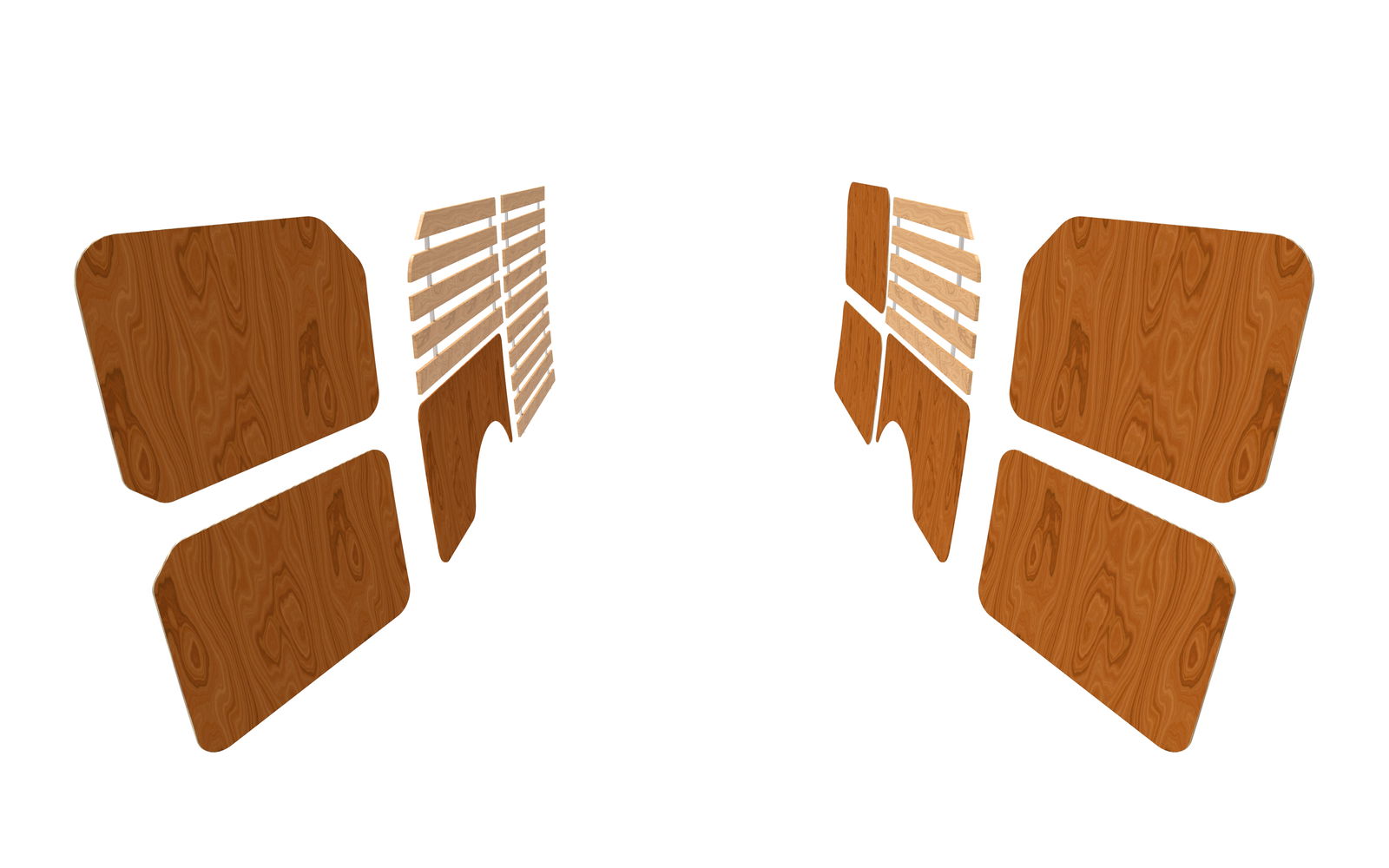 Lat-wand betimmering en deurpanelen Volkswagen Caddy 2020+