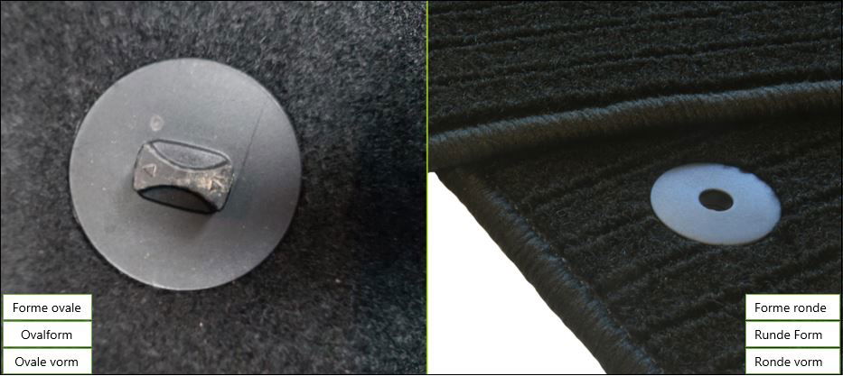 Schwarze Nadelfilz Fußmatten Set passgenau für den Nissan Townstar 2021+