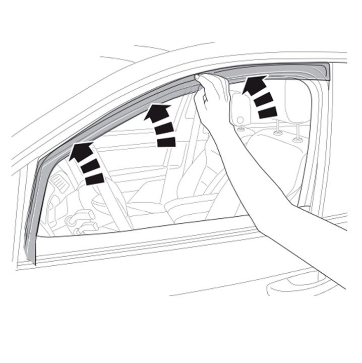 Windabweiser Regenabweiser Für Fiat Scudo 2007-2016 Dunkel Acryl