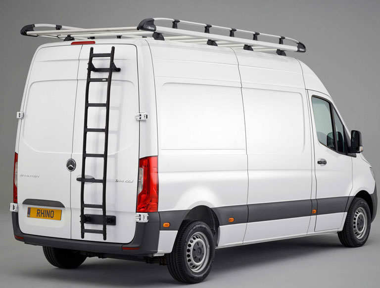 Zwarte aluminium deurladder Citroen ë-Jumpy 2020+ | Rhino
