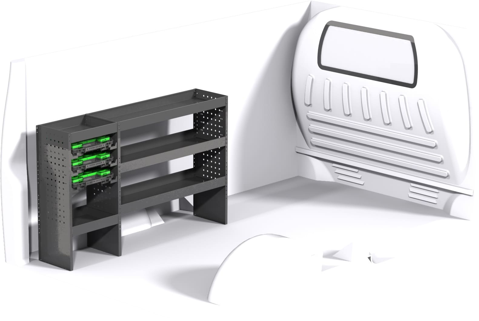 Fahrzeugeinrichtung ECO - Ford Transit Custom 2012-2023 L1 - Koffer rechts