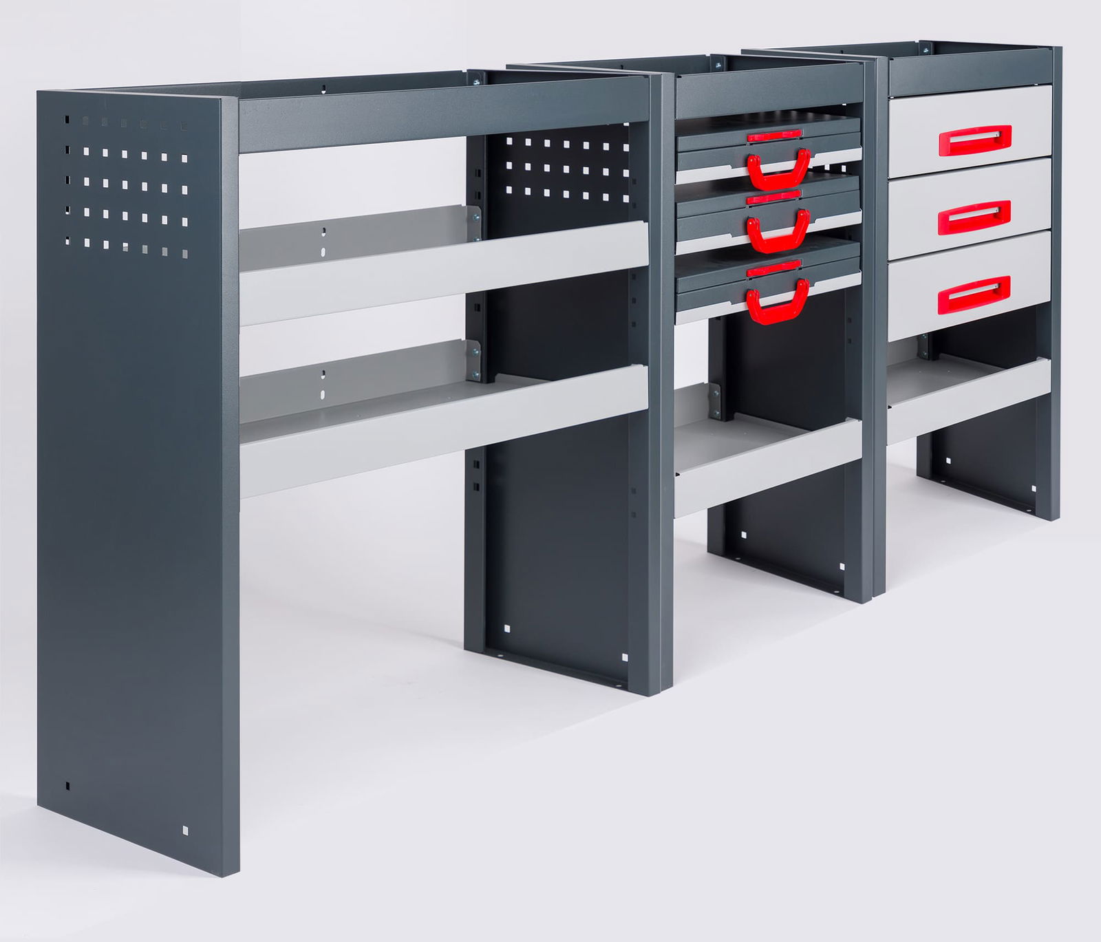 Aménagement Renault Trafic 2014+ L1/L2 | Coté gauche | Avec valise et tiroir | B-LINE