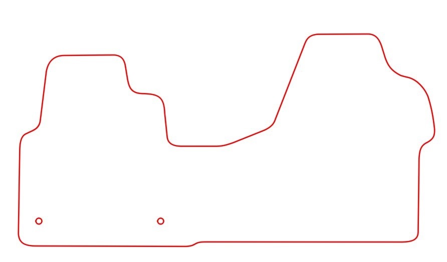 Schwarze Nadelfilz Fußmatten Set passgenau für den Fiat Scudo 2022+