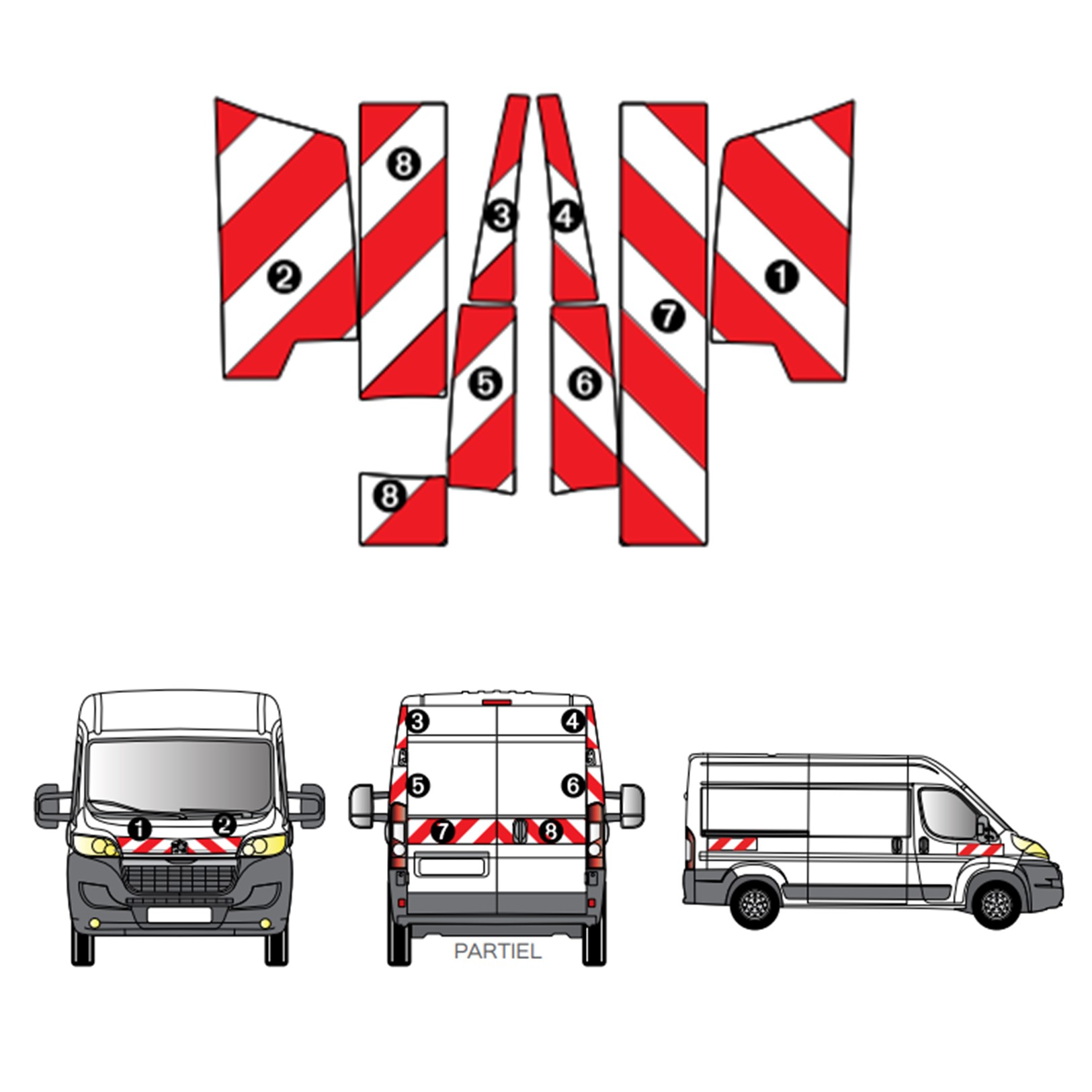 Kit de balisage pour Peugeot Boxer