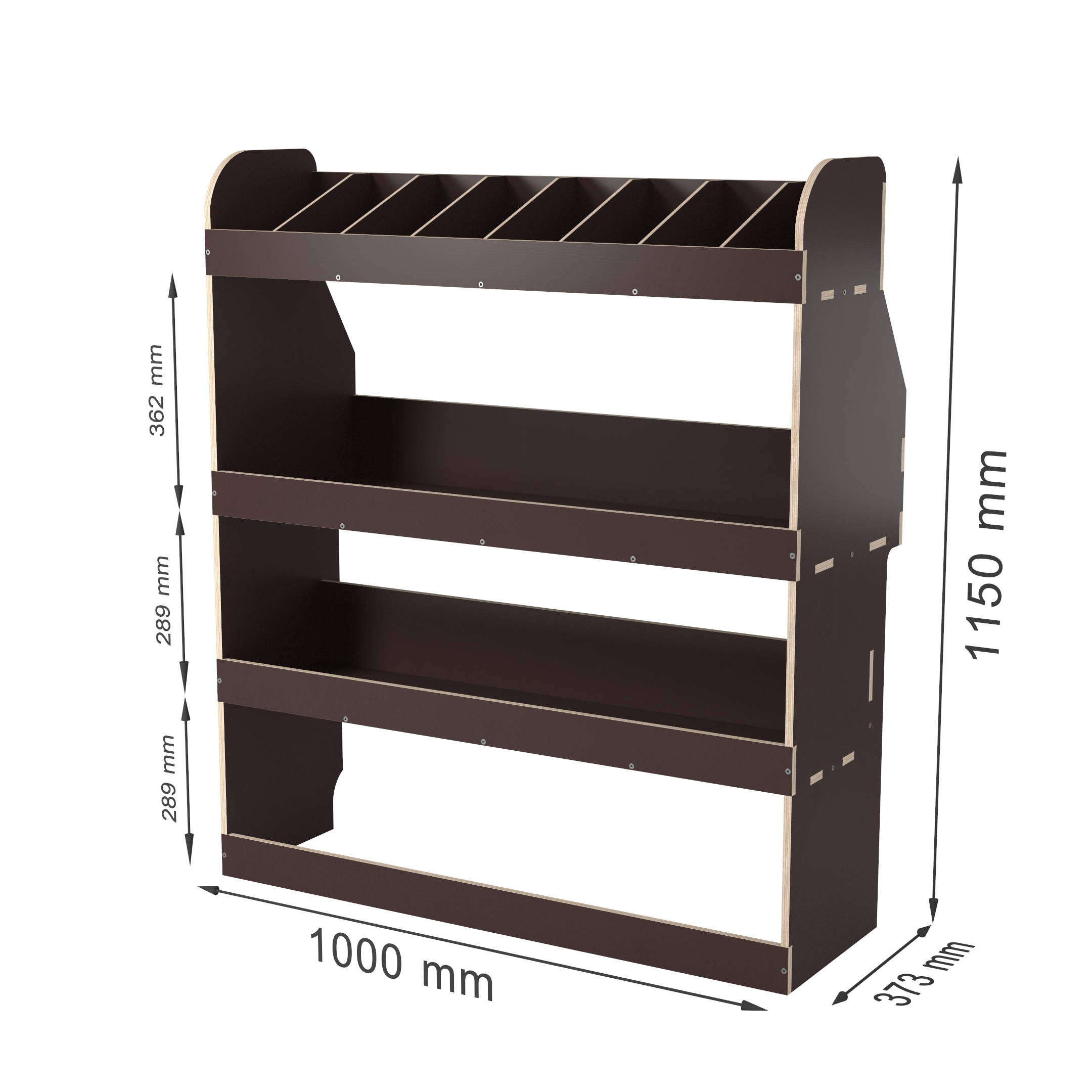 Fahrzeugeinrichtung aus Holz Peugeot e-Partner 2023+ H1 L2 | Linke Seite | 1000x373x1150 mm