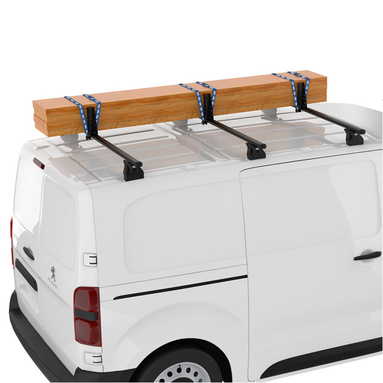 Barres de toit en acier noir Toyota Proace 2016+ | Cruz