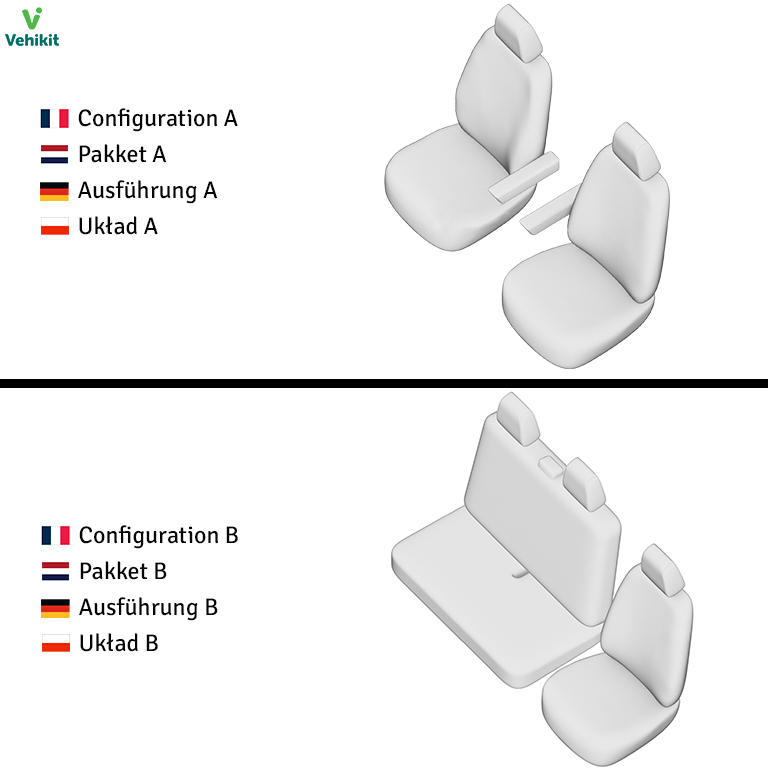 Sitzbezüge für Opel Vivaro 2001-2014 | Kunstleder