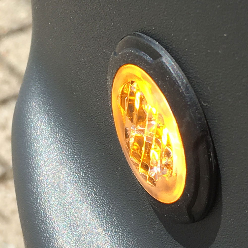 LEDflitser in- en opbouw - amber - 3 felle LED's - bumpermontage
