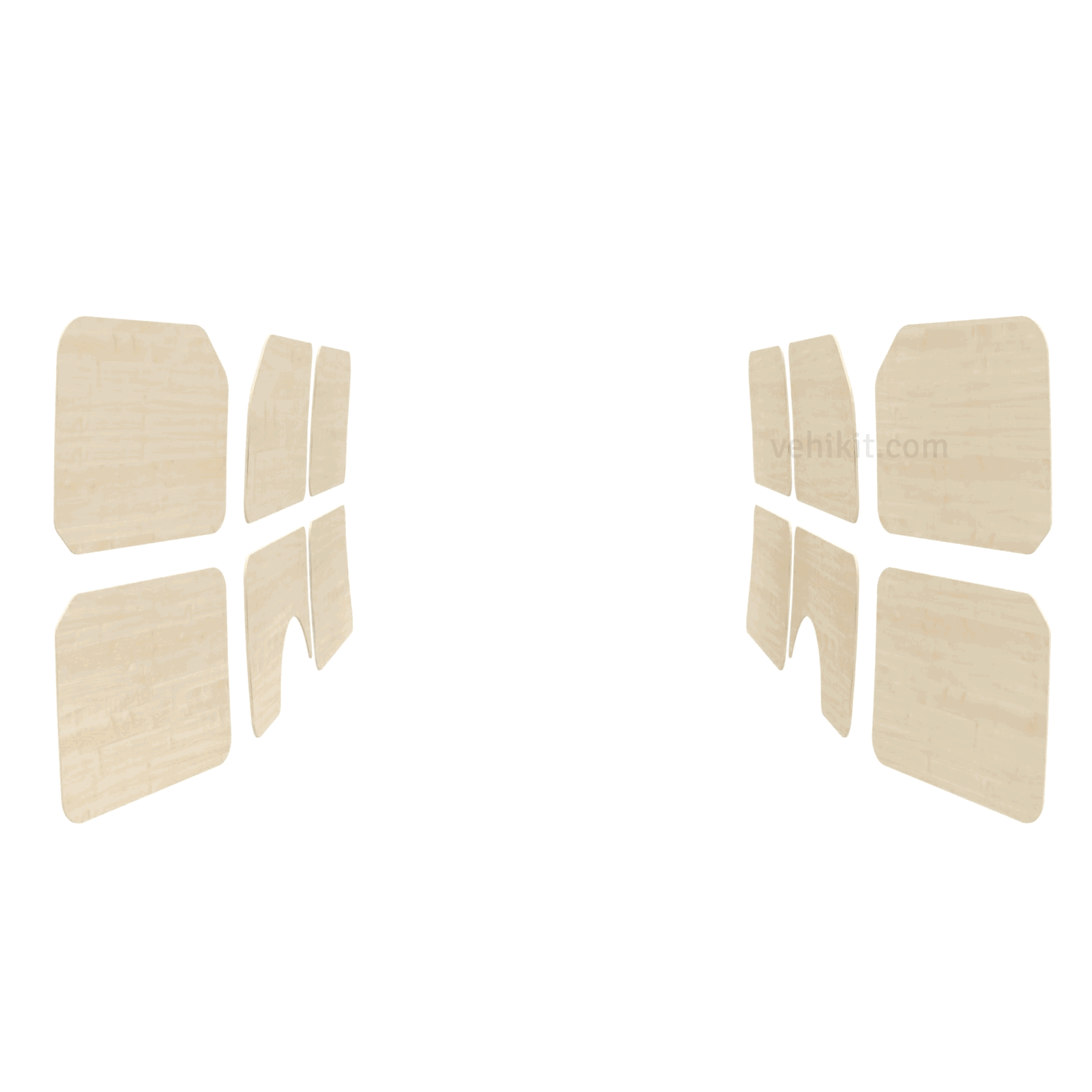 Seitenwandverkleidung 6,5 mm Sperrholz unbeschichtet | Fiat Doblo 2010-2022