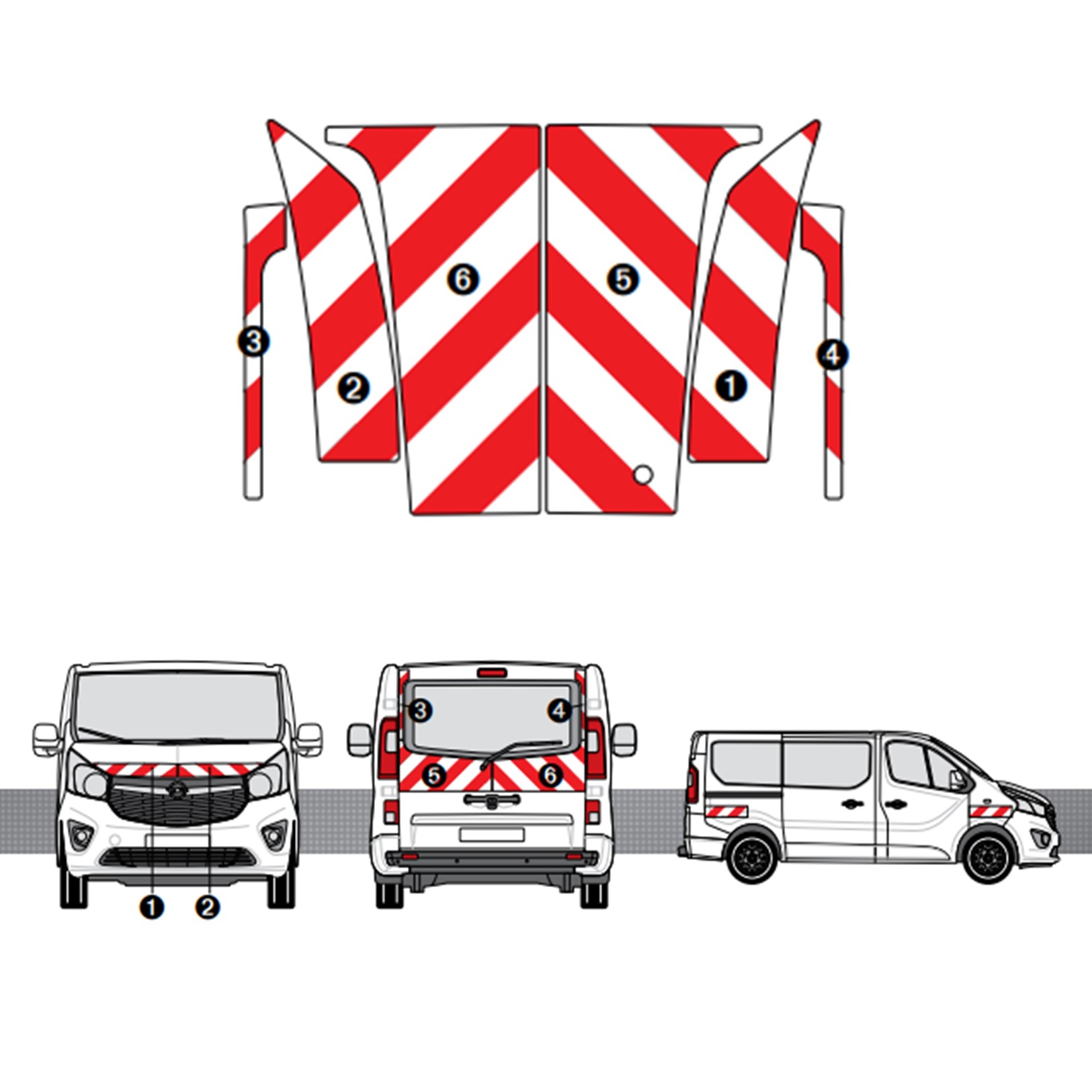 Kit de balisage pour Opel Vivaro