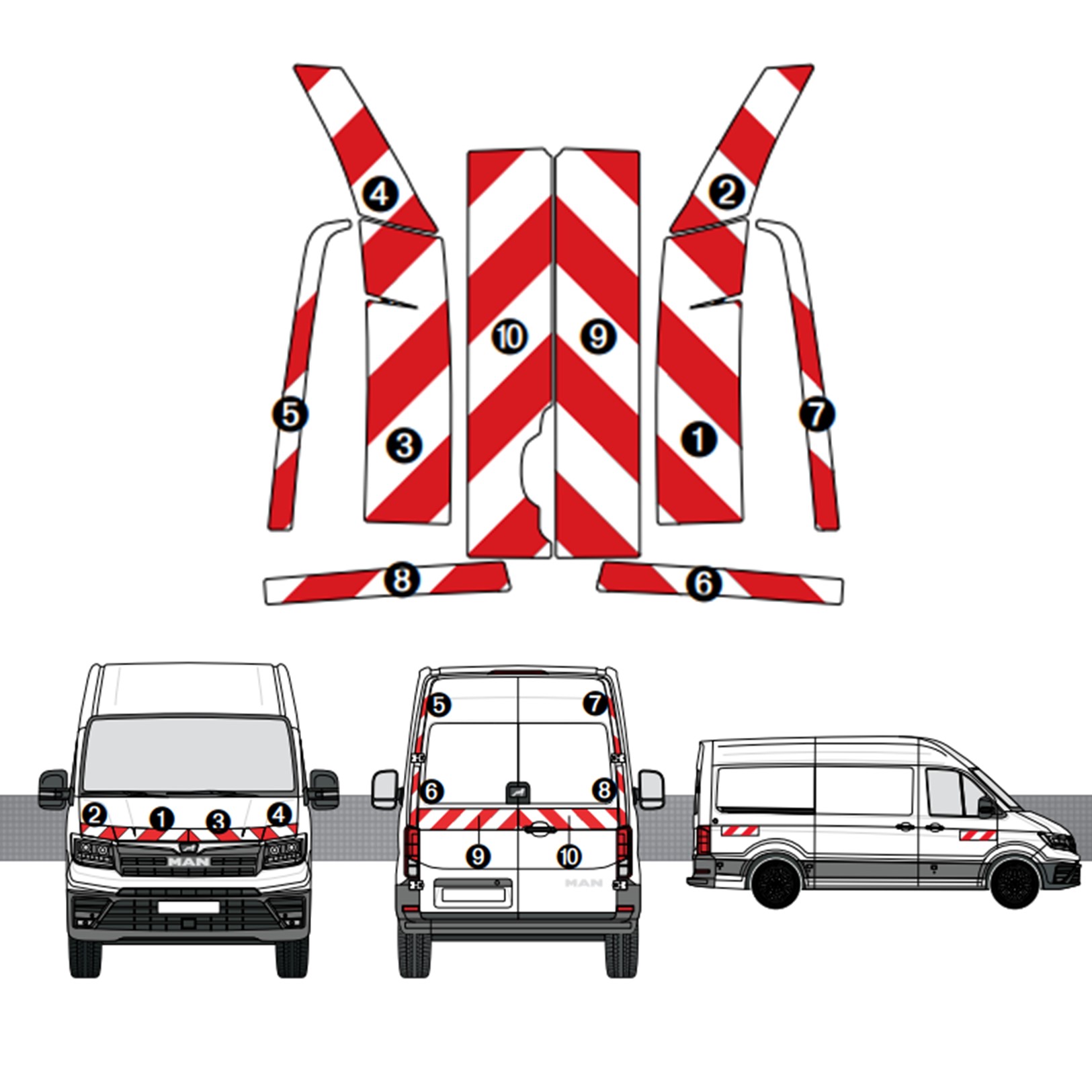 Kit de balisage pour MAN TGE