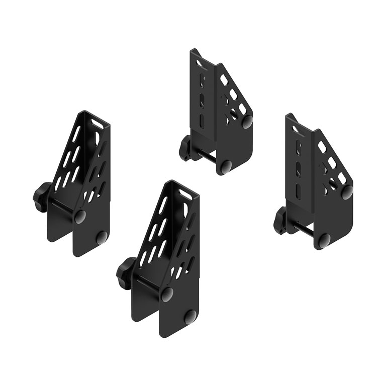 Butées de charge pour barres de toit en acier noir | Cruz