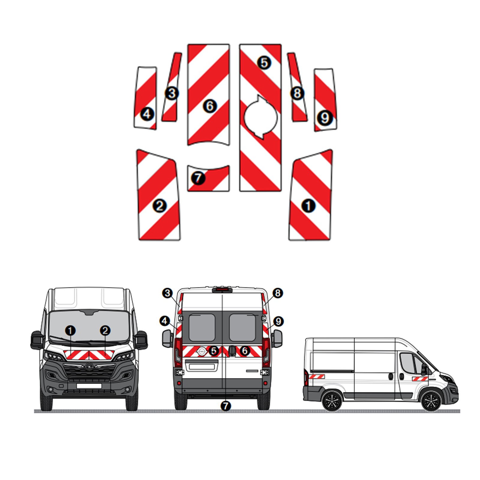Kit de balisage pour Opel Movano