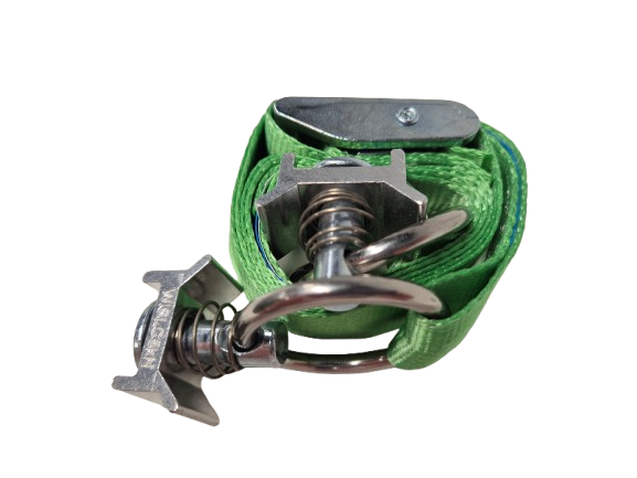 Spanngurte für Ladungssicherung in Montageschiene