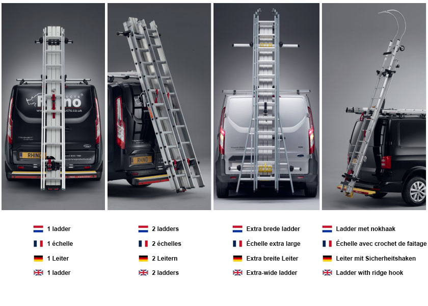 Porte-échelle Rhino SafeStow4 Volkswagen Crafter 2017+