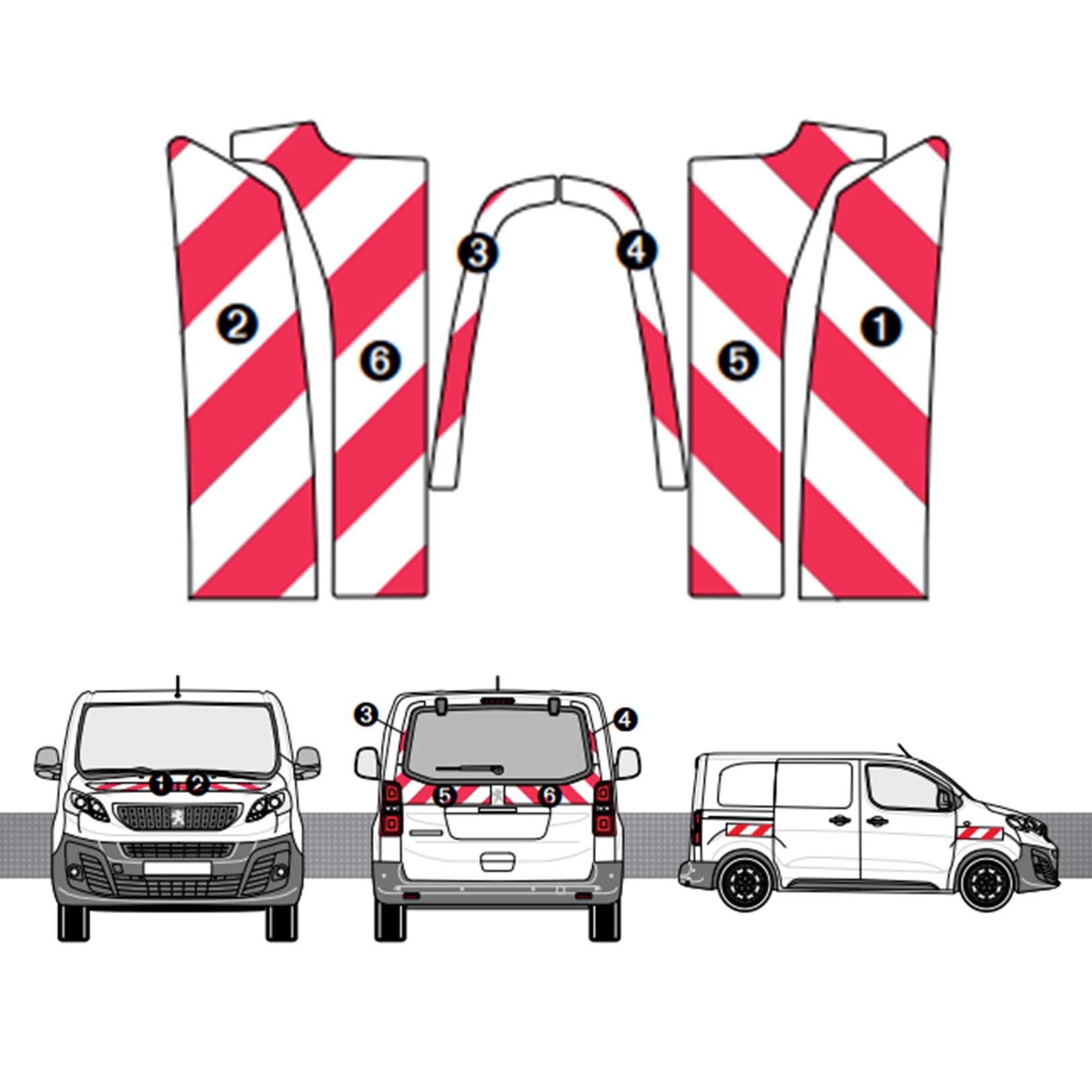 Kit de balisage pour Peugeot Expert