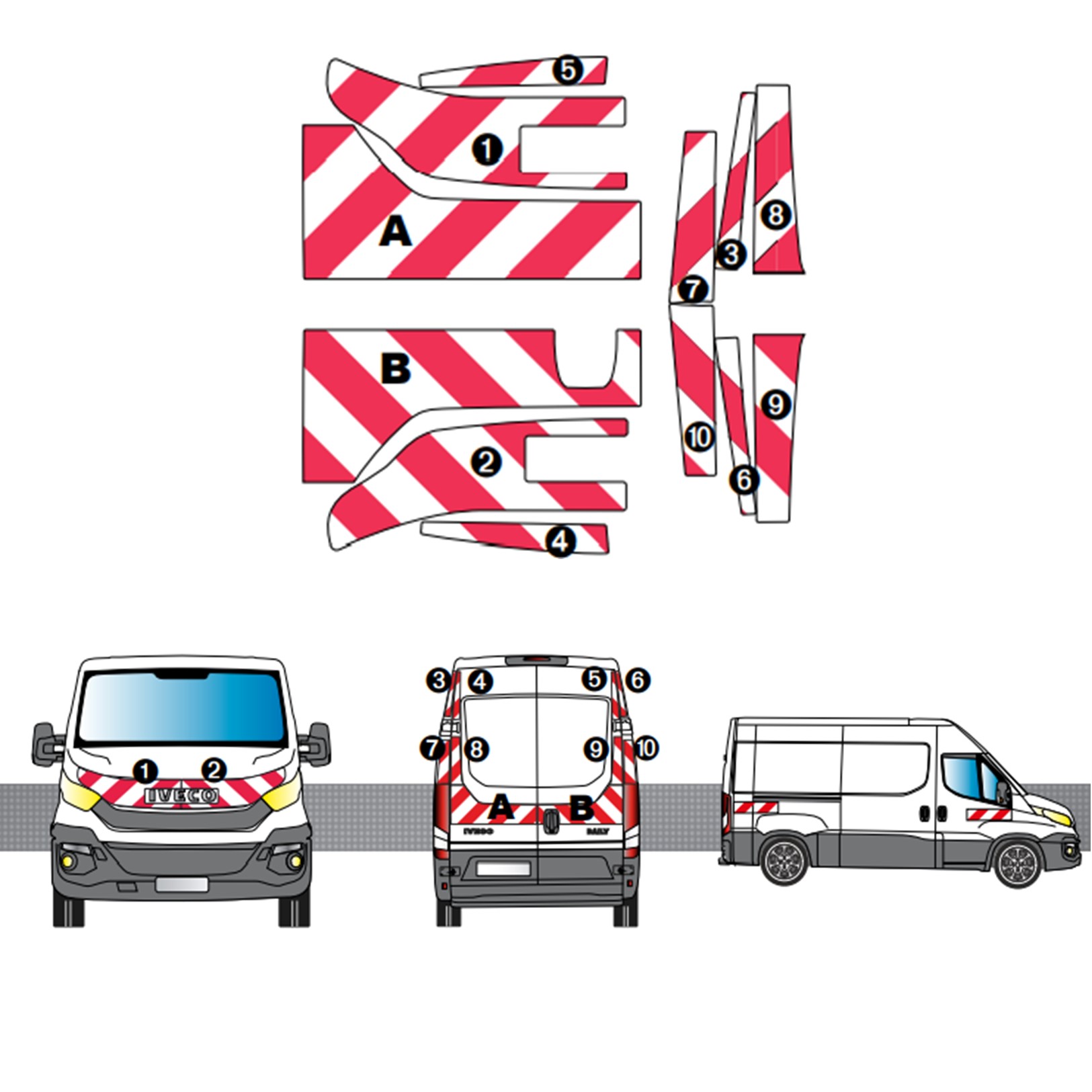 Kit de balisage pour Iveco Daily