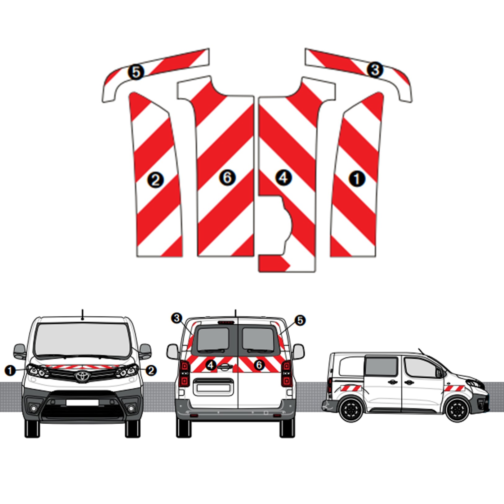 Kit de balisage pour Toyota ProAce