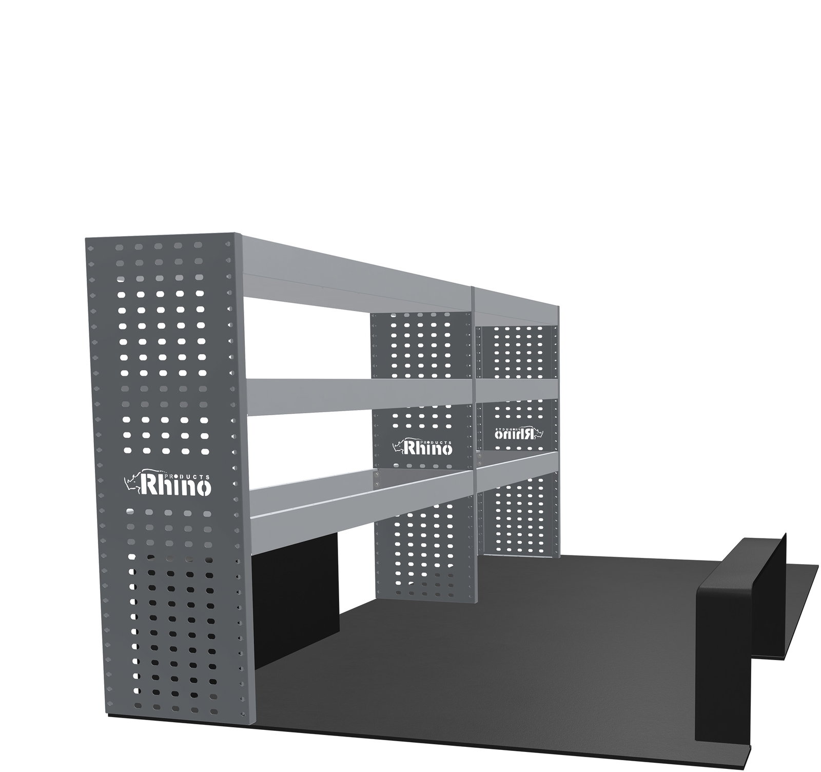 Rhino MR4 Pakiet Basic | Ford Transit Custom 2023+ L2 | Strona kierowcy | Metalowe regały do busa
