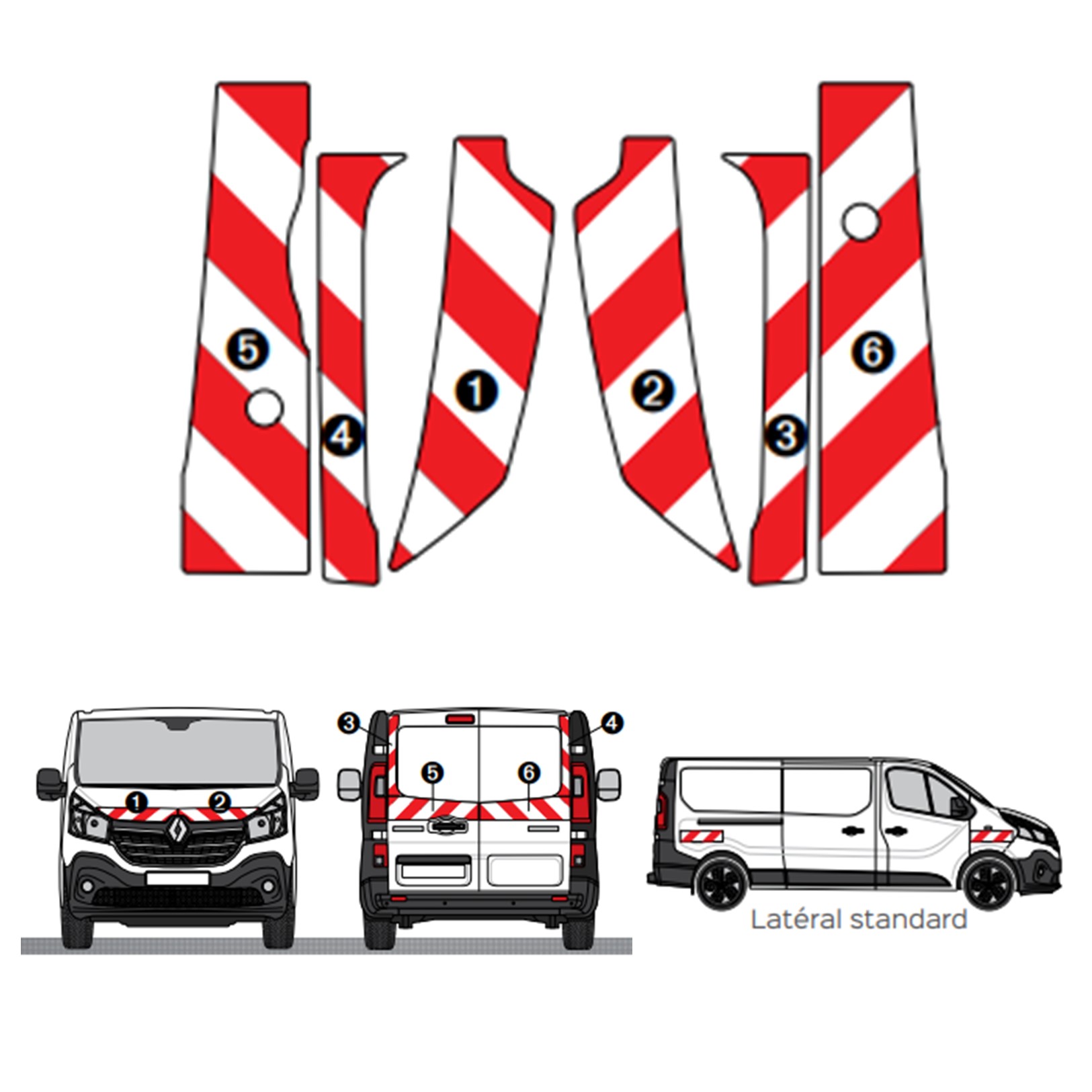 Kit de balisage pour Renault Trafic