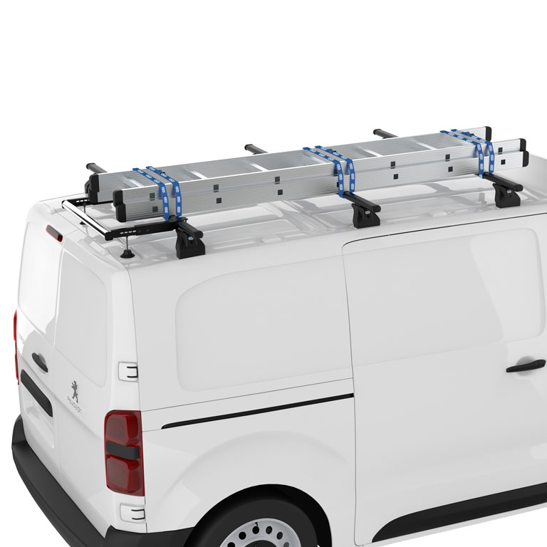 Rouleau de chargement barres de toit noir en acier Toyota Proace 2016+ | Cruz