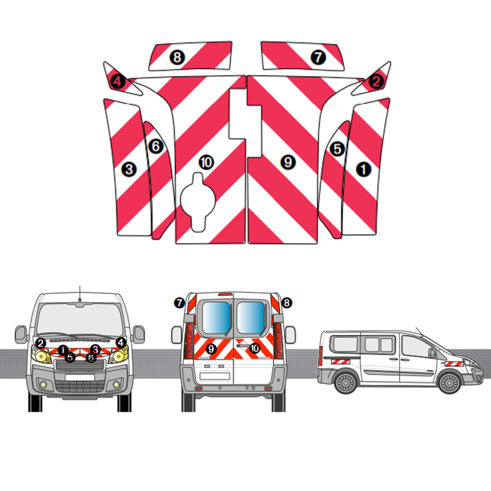 Kit de balisage pour Citroen Jumpy